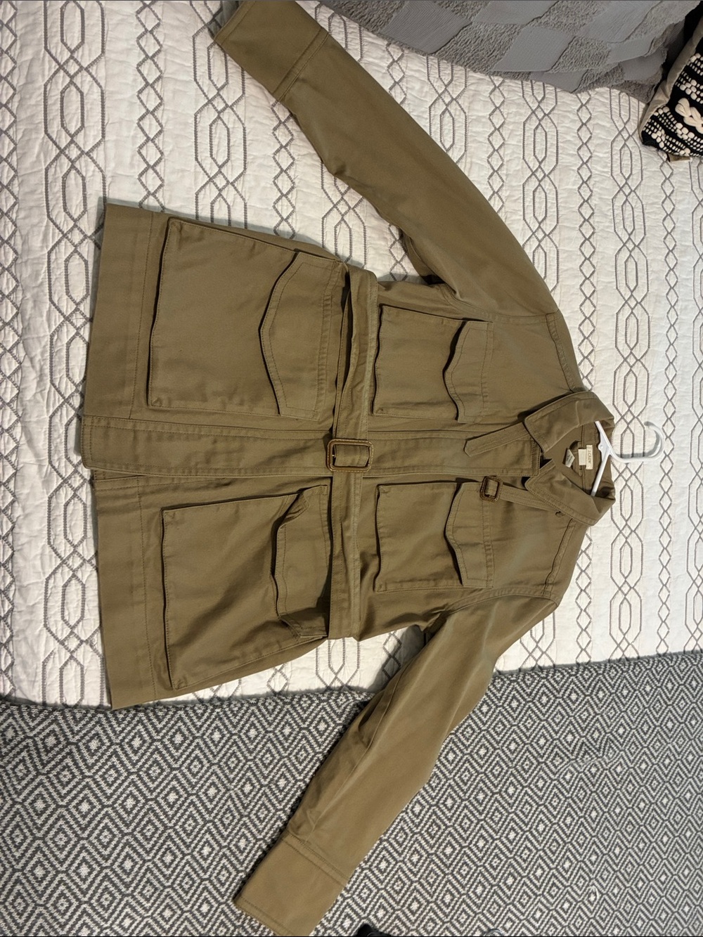 NWOT JCrew !!!!Factory Olive Green Utility Jacket with Belt